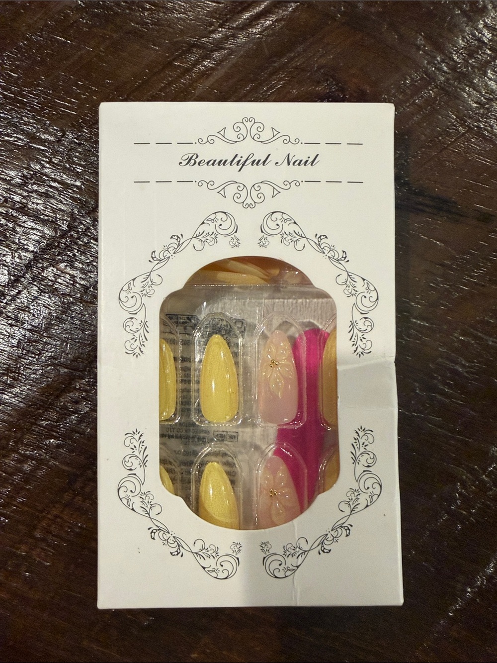Women’s Press-On Nails - Yellow & Pink Mix